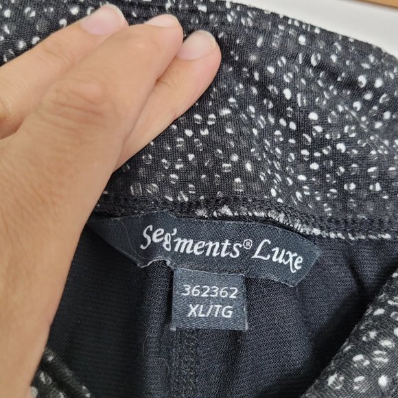 Segments Luxe | Black A-Line Mini Skort Classic Polka Dot Stretch Pull-On Sz XL - Picture 3 of 7